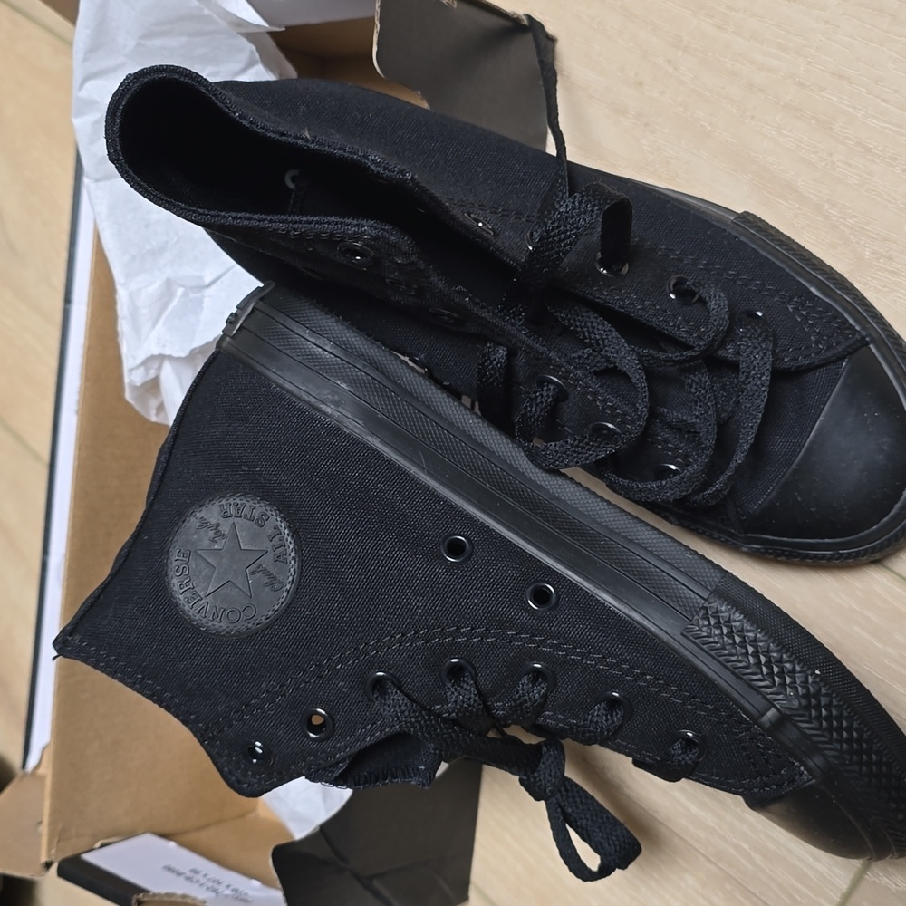Converse black high tops